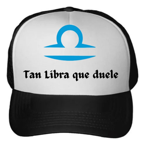 Gorra Trucker Libra Signo Del Zodiaco Negro M
