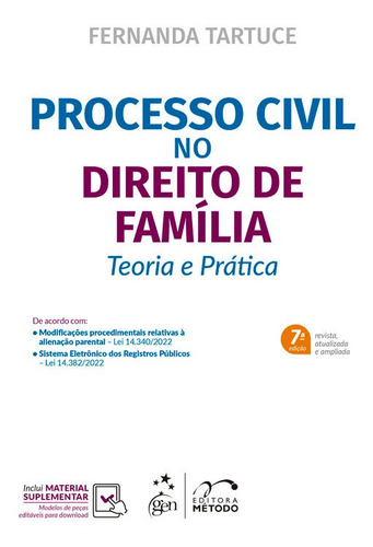 Livro Processo Civil No Direito De Família Teoria E Prática, 7ª Edição 2023