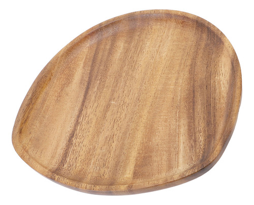 Plato Llano De Madera De Nogal De 20 Cm X 20 Cm, Único, Esti