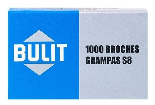 Imagen 1 de 6 de Broches - Grampas Bulit Standard S8 8mm Por 1.000 Unidades