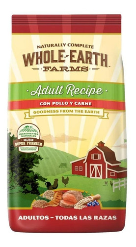 Alimento Whole Earth Farms Perro Adulto Pollo Y Carne 2 kg