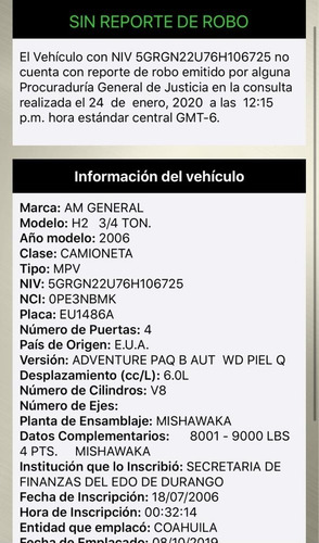 Imagen 15 de 15 de Hummer H2 4x 4 2006 Adventure