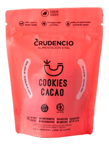 Cookies Cacao Crudencio Vegano | Libre De Gluten | Kosher 