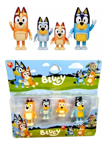 Muñecos Bluey Y Bingo Familia Set X4