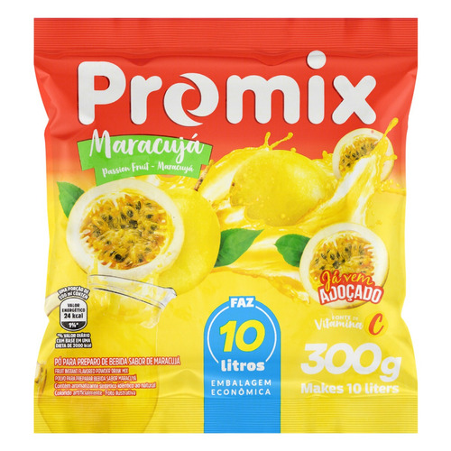 Suco de maracujá  Promix em pó sem glúten 300 g 