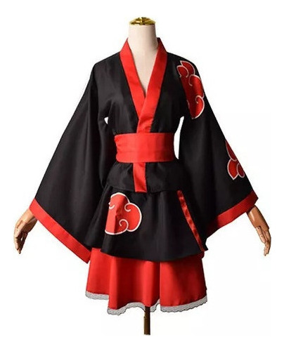 Naruto: Shipped Cosplay Damas Kimono Vestidos Disfraz 3 Piez