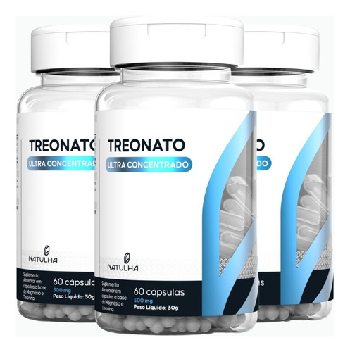 Magnésio L-treonato Ultra Concentrado 180 Cápsulas - Natulha Sabor Sem sabor