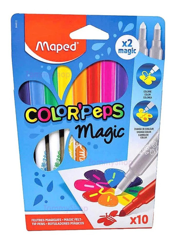 Plumones Mágicos Para Colorear Surtidos C 10 Dibujo Colores