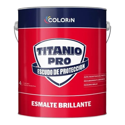 Esmalte Sintético Negro Brillante Titanio 4l Colorin Verrina