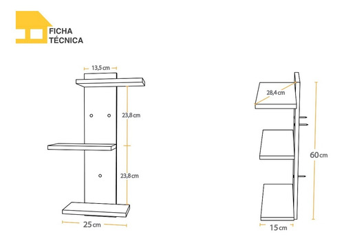 Imagen 4 de 6 de Repisas Flotantes 3 Tramos Casa Lista - Organízate
