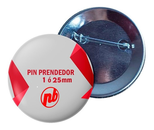 Imagen 3 de 6 de Pin Prendedores Publicitarios 1 O 25mm X 500 Unidades