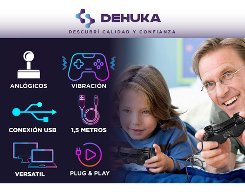 Joystick Mando Pc Usb Gamepad Dehuka Pc Notebook PC Gamer Inalambrico USB Dehuka