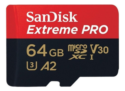 Cartão Memória Sandisk Extreme Pro Microsdxc 64gb C10 200mbs