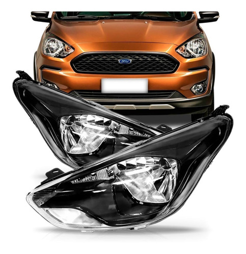 Farol Ford Ka 2015 2016 2017 2018 Mascara Negra