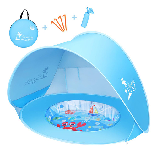 Tent-beach Para Bebés, Piscina Upf50 Uv, Azul