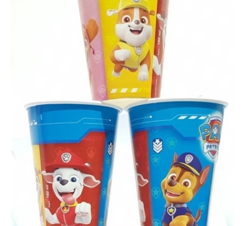 Copos Regina Festas Patrulha Canina 180 mL 8 Unidades