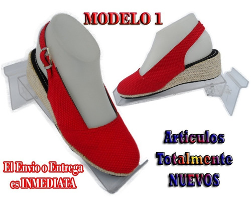Sandalia Con Plataformas En Jeans 100% Artesanales Alpargata