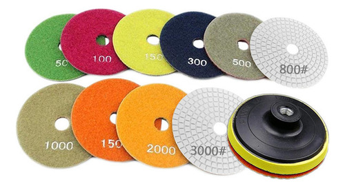 10 Piezas De Disco Abrasivo De Granito, Mármol Y 4 Pulgadas