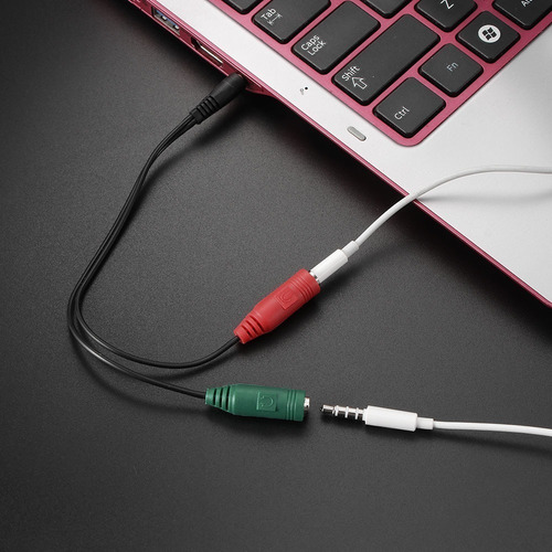 Imagen 7 de 7 de Cable Audio Divisor Triestereo 1 Macho A 2 Hembras 3.5 Mm