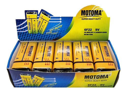 Bateria Carbon Zinc 9v - Motoma - Caja X 10 Unids San Martin