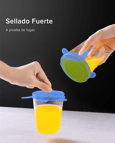 Tapas De Silicona, 6pcs Tapas Flexible Reutilizables, Tapas