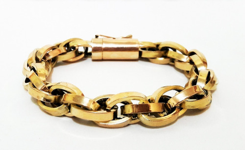 Pulseira Baguete Duplo 20 Gramas 11mm Ouro 18k