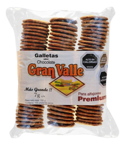 Galletas Para Alfajor Gran Valle Chocolate O Vainilla 700 Gr