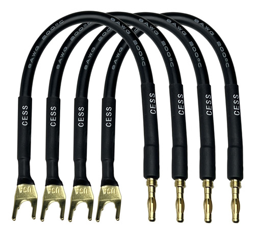 (027) 6 Pulgadas Hifi Cable De Altavoz Jumpers Alambre/monta