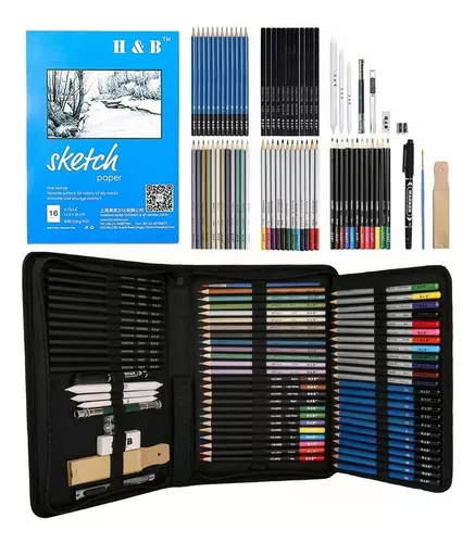 EASYTAO Kit de Lápices de Dibujo 84 Piezas; Set de Arte