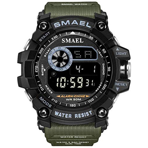 Hombres Reloj Militar Reloj Digital Del Deporte Dial Gr...