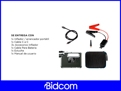 Inflador Eléctrico Portátil Gadnic Power Bank 10000 Mah