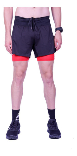 Short Con Calza Deportivo Running Hombre Tm Osx-oficial