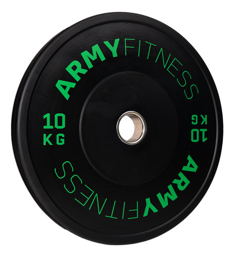 Army Disco Olímpico Negro 10 Kg Bumper Goma