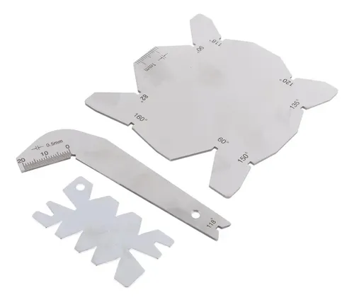 Juego De 3 Medidores De ángulo Para Brocas – Acero Inoxidable, 60° A 160°, Con Estuche Portátil