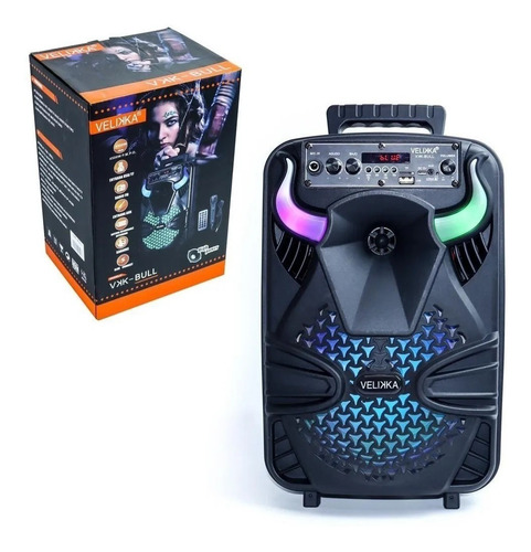 Imagen 3 de 4 de Parlante Bluetooth Velikka Con Luces Y Control Remoto Cuotas