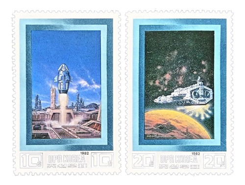 Corea Espacio, Serie Sc 2195-96 Exploración 1982 Mint L19373