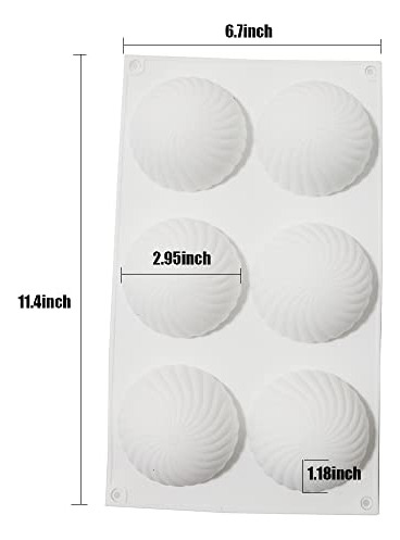Moldes De Silicona Con Forma De Espiral De 6 Cavidades, Form