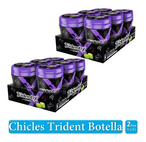 Chicles Trident Gamer Botella X12 Tarros