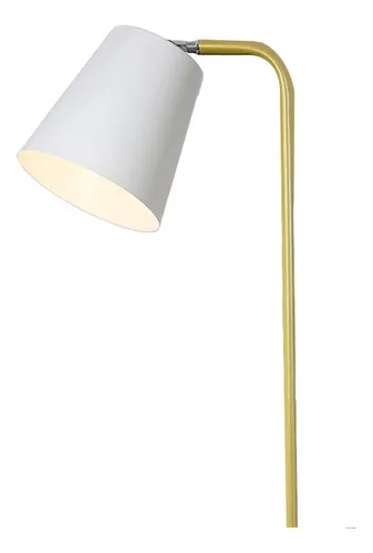 Lampara Decorativa De Pie Zenith Estilo Clásico - Unilux Estructura Madera Pantalla Blanco
