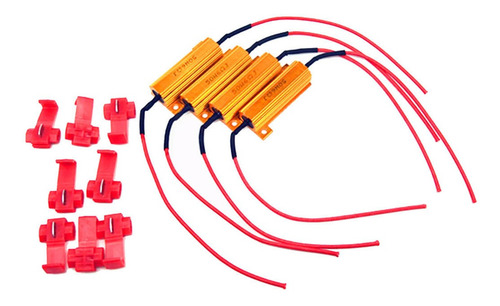 Imagen 3 de 9 de 4pcs 50w 12ohm 12rj Led Resistencia De Carga Decodificador F