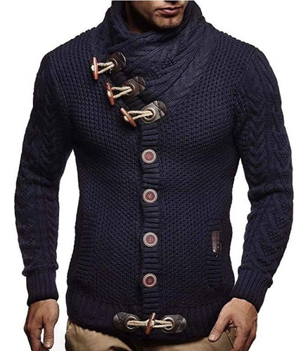 Jersey Cárdigan De Un Solo Pecho Para Hombre De Moda