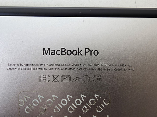 Imagen 10 de 10 de Macbook Pro 13'' A1502 I7 16gb Ram 256gb Ssd + Cargador
