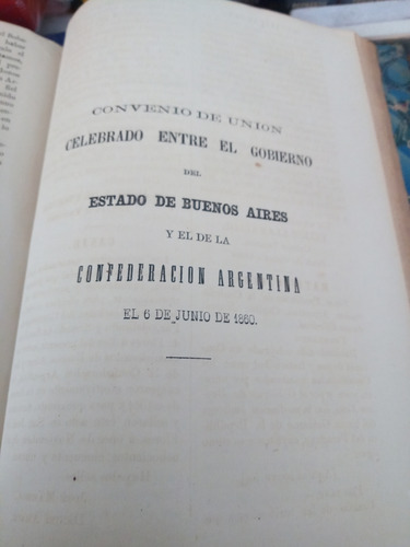 Diario De Sesiones Convención Estado De Buenos Aires 1860 (Usado)