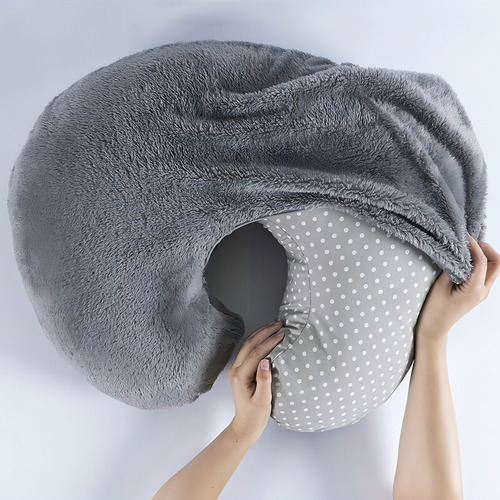 Funda Para Almohada De Lactancia Alpes Gris Vianney Cierre