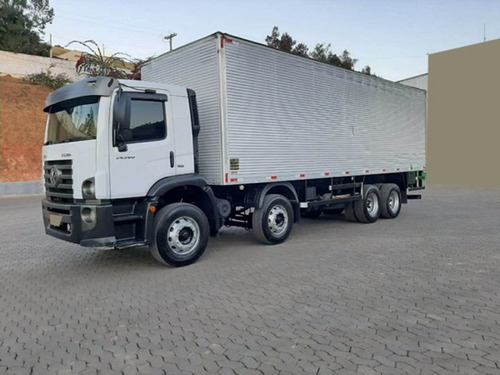 Imagem 2 de 15 de Vw 24280 Const Bitruck 8x2 Ano 2013 Com Baú.