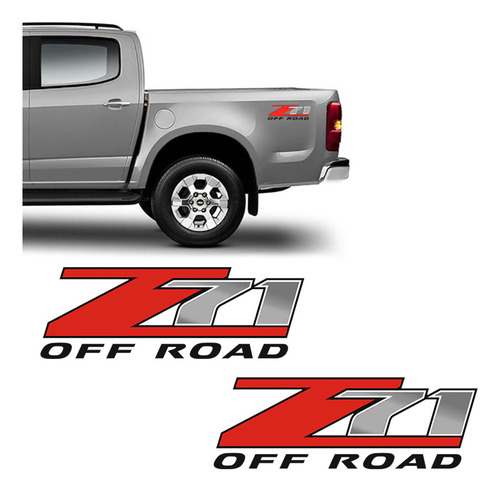 Par De Emblemas Z71 Off Road S10 D20 Silverado Chevrolet