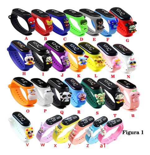 . 70 Piezas Reloj Infantil Led Pulsera Dibujos Animados