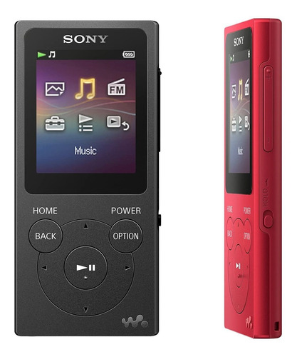 Sony NWE394B.CEW Reproductor MP3 Negro MDRAS210B.Ae Auriculares Deportivos de Boton con Agarre reproduccion de Musica, Foto, Radio FM, 8 GB 