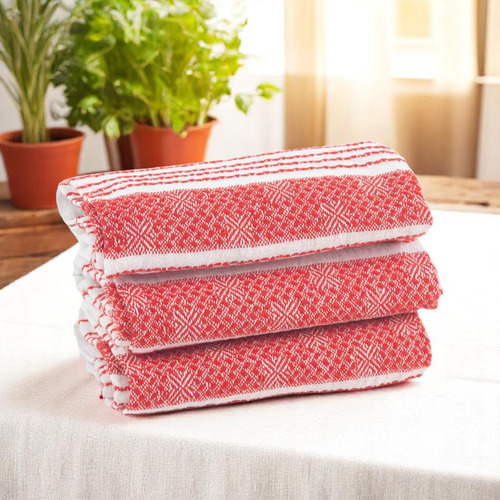 Servilletas De Tela Axcento 3 Pack Rectangulares 70x60 Cm Rojo