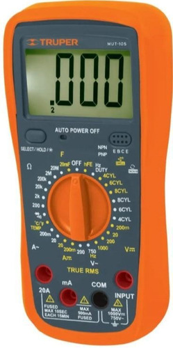 Tester Multimetro Digital Truper Mut-105 Prof. Automotriz
